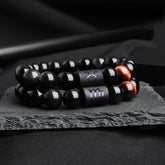 Minimalist Style Zodiac Guardian Obsidian Bracelet - Cerapoet
